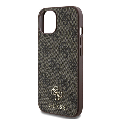 Apple iPhone 14 Kılıf Guess Orjinal Lisanslı M-safe Şarj Özellikli Small 4G Classic Kapak Siyah