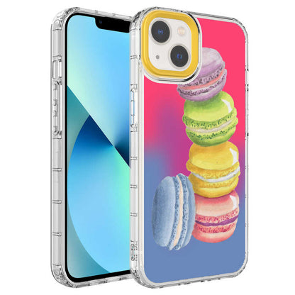 Apple iPhone 14 Kılıf Kamera Korumalı Renkli Desenli Sert Silikon Zore Korn Kapak