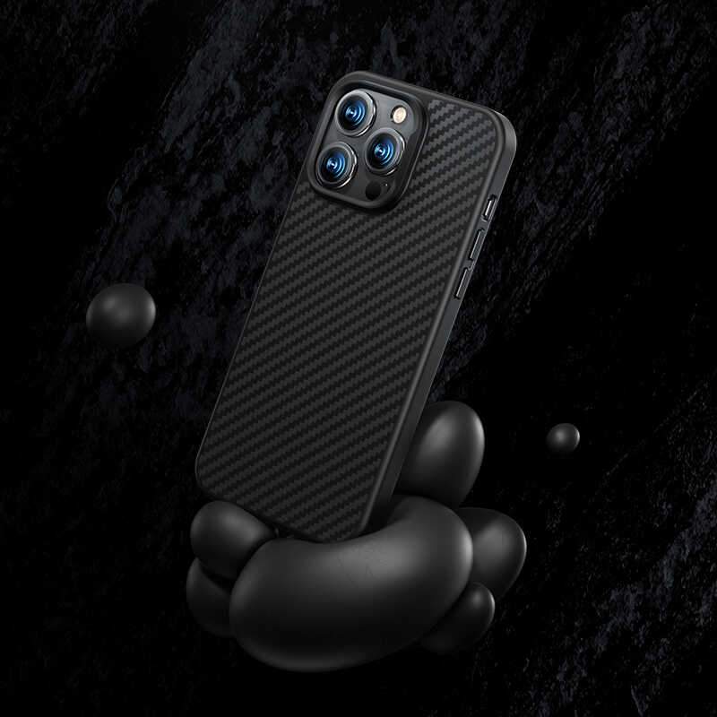 Apple iPhone 14 Kılıf Karbon Fiber Benks Civilian Aramid Protective Kapak Siyah