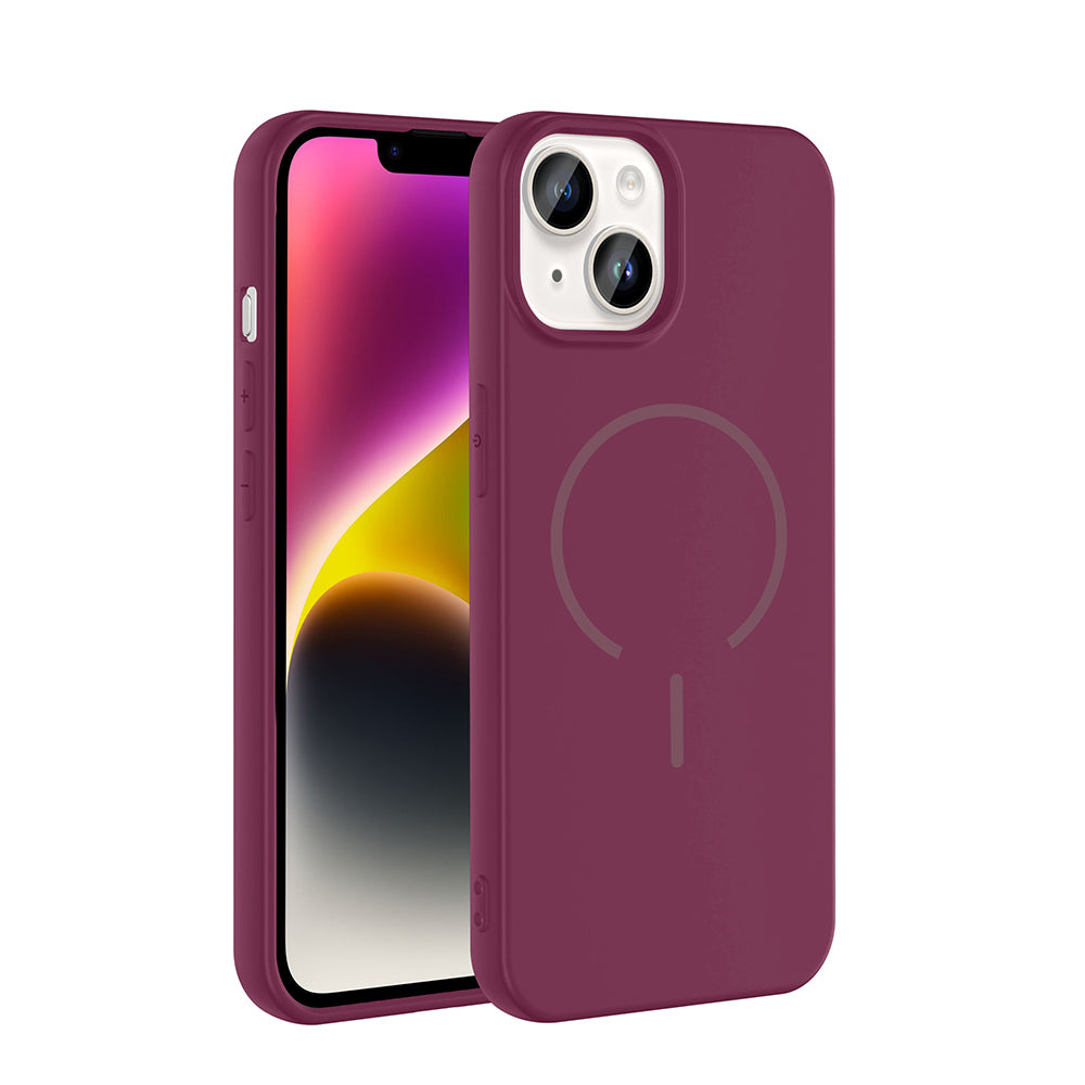 Apple iPhone 14 Kılıf M-safe Şarj Özellikli Zore Meta Kapak