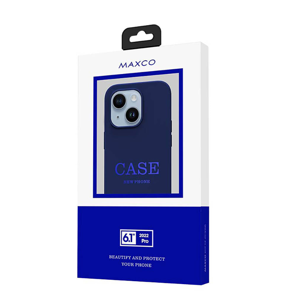 Apple iPhone 14 Kılıf M-safe Şarj Özellikli Liquid Silikon Recci Mousse Serisi Kapak Mavi