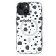 Apple iPhone 14 Kılıf M-safe Şarj Özellikli Polka Dot Desenli Youngkit Spots Serisi Kapak Beyaz