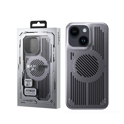 Apple iPhone 14 Kılıf M-safe Şarj Özellikli Soğutucu Benks Biliz Kapak Gri