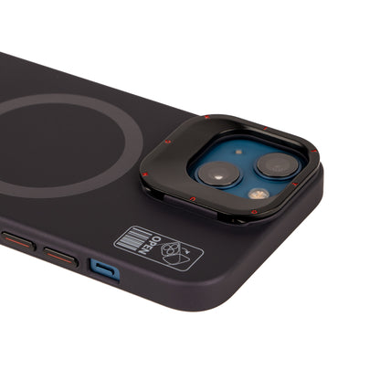 Apple iPhone 14 Kılıf M-safe Şarj Özellikli Standlı YoungKit Hermit Bracket Serisi Kapak Beyaz