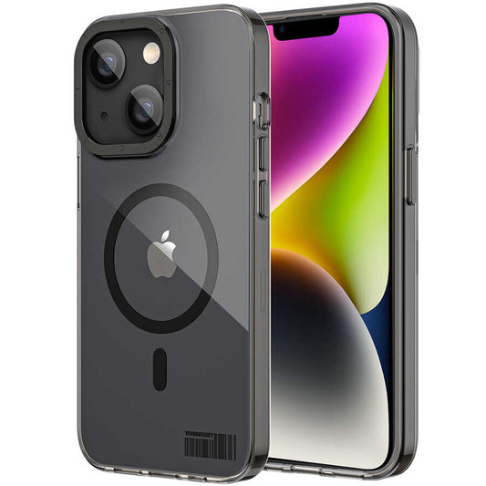 Apple iPhone 14 Kılıf M-safe Şarj Özellikli Youngkit Coloured Glaze Serisi Kapak Mavi