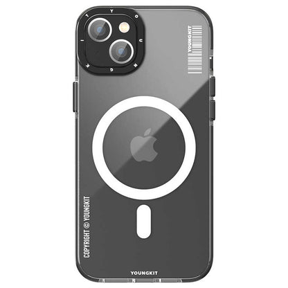 Apple iPhone 14 Kılıf M-safe Şarj Özellikli YoungKit Exquisite Serisi Kapak Siyah