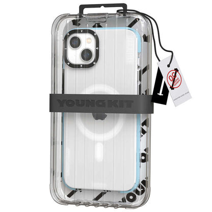 Apple iPhone 14 Kılıf M-safe Şarj Özellikli YoungKit Exquisite Serisi Kapak Mor