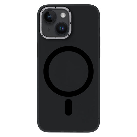 Apple iPhone 14 Kılıf M-safe Şarj Özellikli Youngkit Hidden Sand Serisi Kapak Siyah