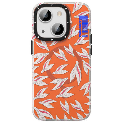 Apple iPhone 14 Kılıf M-safe Şarj Özellikli Youngkit Play Rabbit Serisi Kapak Sarı