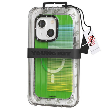 Apple iPhone 14 Kılıf M-safe Şarj Özellikli Youngkit Pure Serisi Kapak Gri