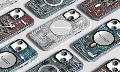 Apple iPhone 14 Kılıf M-safe Şarj Özellikli YoungKit Technology Serisi Kapak Kırmızı