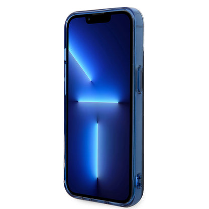 Apple iPhone 14 Kılıf Mercedes Benz Çift Katmanlı Yıldız Desenli Dizayn Kapak Siyah-Gümüş