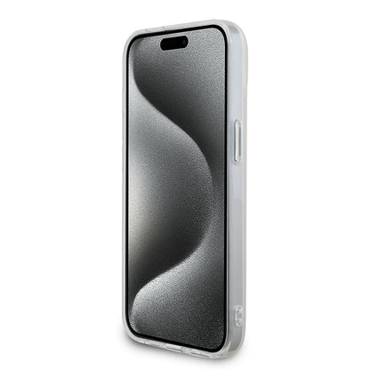 Apple iPhone 14 Kılıf Mercedes Benz Orjinal Lisanslı New Urban 3 Sert PC Paralel Çizgi Desenli Kapak Beyaz