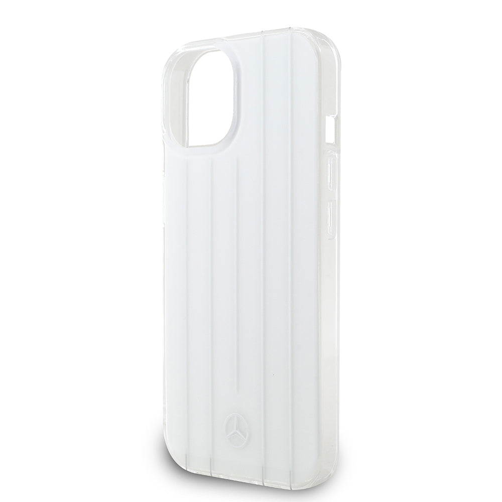 Apple iPhone 14 Kılıf Mercedes Benz Orjinal Lisanslı New Urban 3 Sert PC Paralel Çizgi Desenli Kapak Siyah