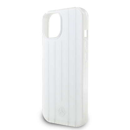 Apple iPhone 14 Kılıf Mercedes Benz Orjinal Lisanslı New Urban 3 Sert PC Paralel Çizgi Desenli Kapak Siyah