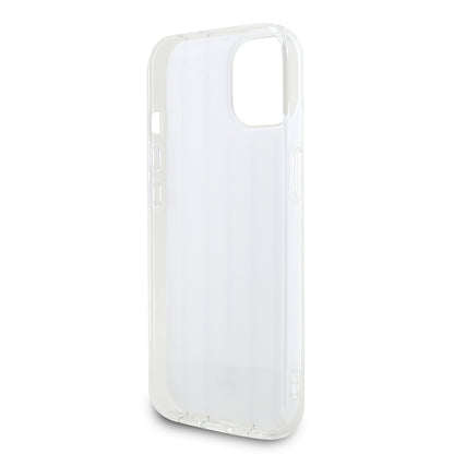 Apple iPhone 14 Kılıf Mercedes Benz Orjinal Lisanslı New Urban 3 Sert PC Paralel Çizgi Desenli Kapak Beyaz