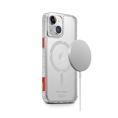 Apple iPhone 14 Kılıf SkinArma Şeffaf Airbag Tasarımlı M-safe Şarj Özellikli Saido Kapak Renksiz