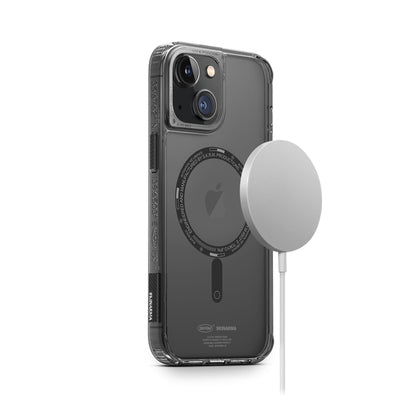 Apple iPhone 14 Kılıf SkinArma Şeffaf Airbag Tasarımlı M-safe Şarj Özellikli Saido Kapak Renksiz