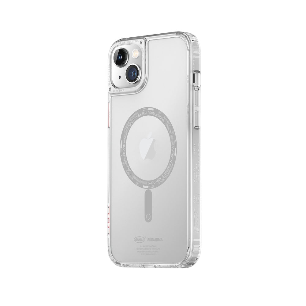 Apple iPhone 14 Kılıf SkinArma Şeffaf Airbag Tasarımlı M-safe Şarj Özellikli Saido Kapak Renksiz