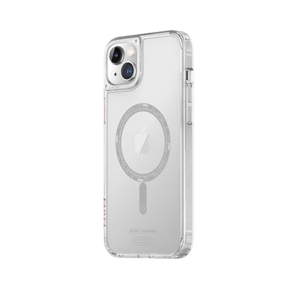 Apple iPhone 14 Kılıf SkinArma Şeffaf Airbag Tasarımlı M-safe Şarj Özellikli Saido Kapak Füme