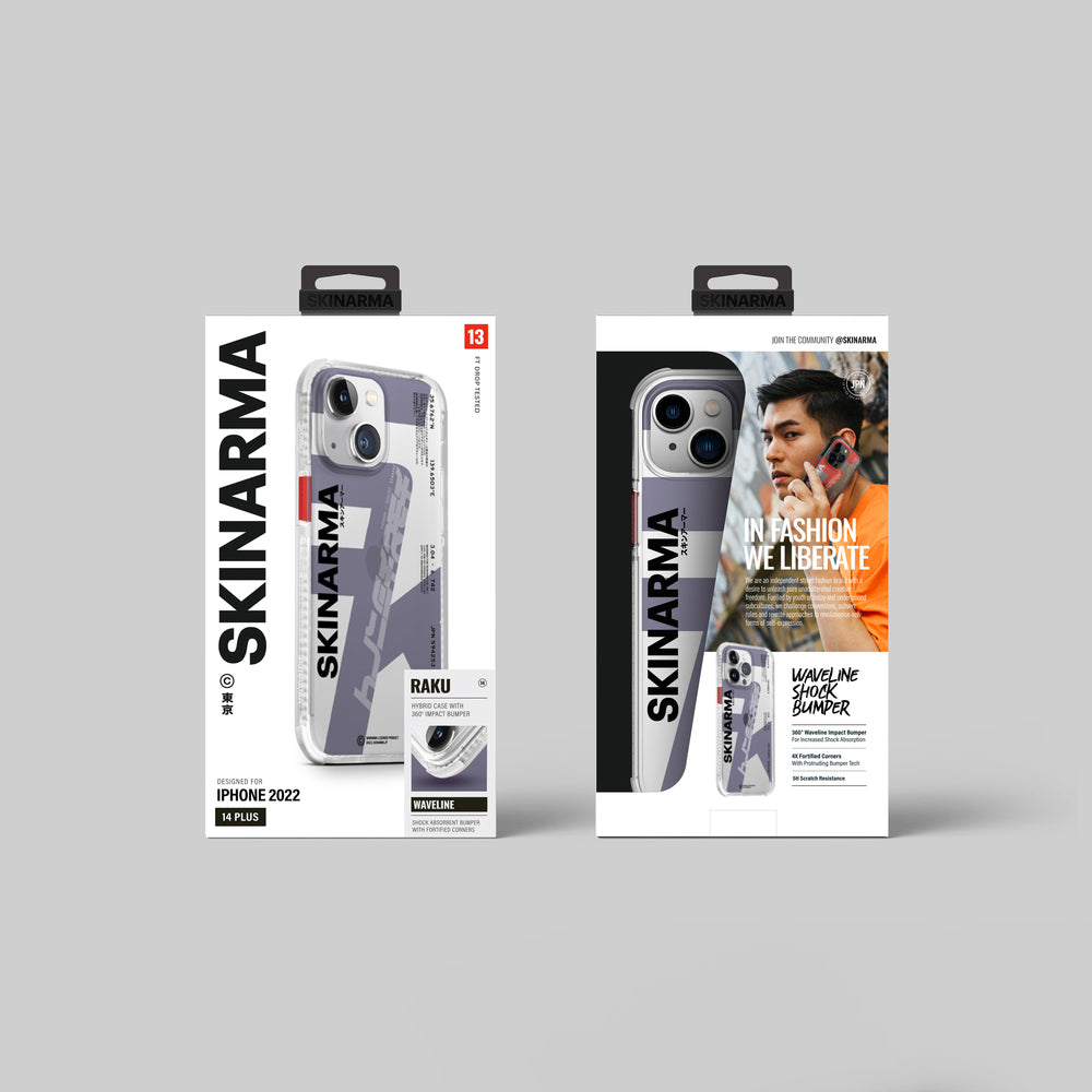 Apple iPhone 14 Kılıf SkinArma Şeffaf Airbag Tasarımlı Raku Kapak Mor