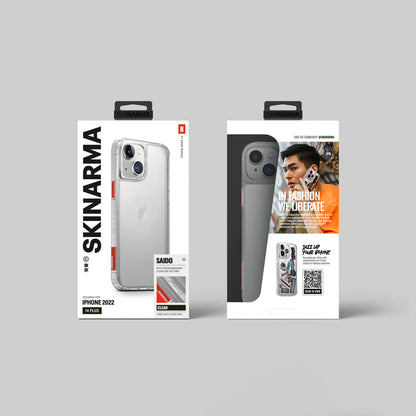 Apple iPhone 14 Kılıf SkinArma Şeffaf Airbag Tasarımlı Saido Kapak Renksiz