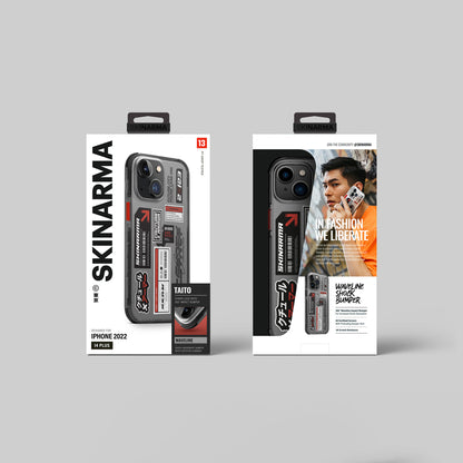 Apple iPhone 14 Kılıf SkinArma Şeffaf Desenli Airbag Tasarımlı Taito Kapak Füme