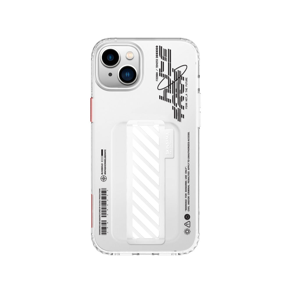 Apple iPhone 14 Kılıf SkinArma Şeffaf Desenli Kaze Kapak Füme