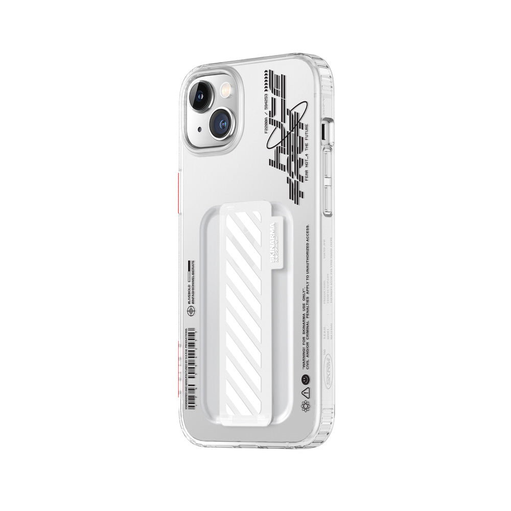 Apple iPhone 14 Kılıf SkinArma Şeffaf Desenli Kaze Kapak Füme