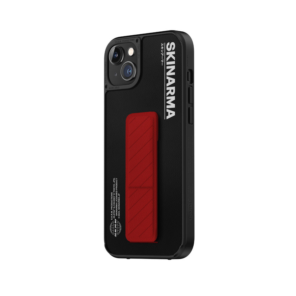 Apple iPhone 14 Kılıf SkinArma Standlı Deri Görünümlü Gyo Kapak Siyah