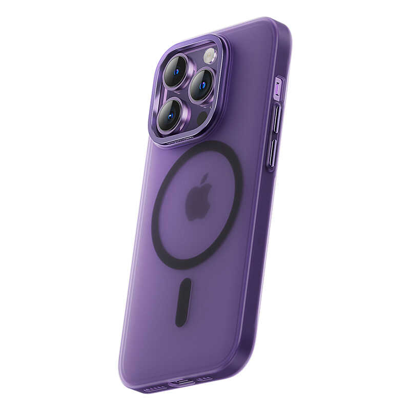 Apple iPhone 14 Kılıf Wireless Şarj Destekli Benks Yeni Seri Magnetik Haze Kapak Gümüş