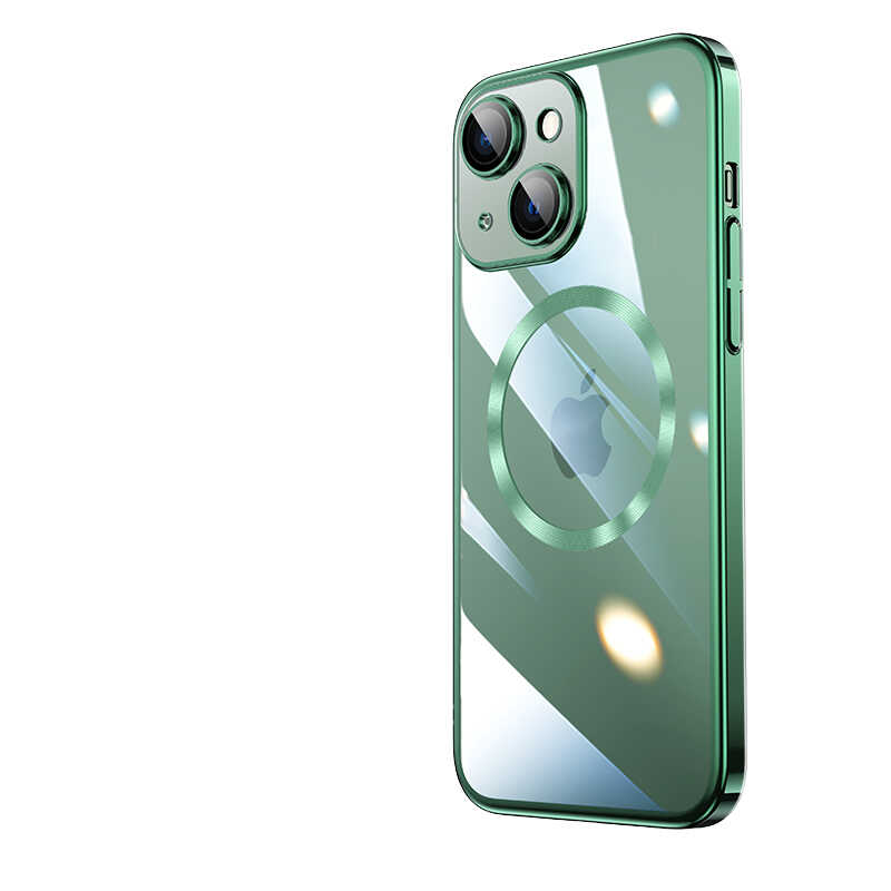 Apple iPhone 14 Kılıf Wireless Şarj Özellikli Sert PC Zore Riksos M-safe Kapak