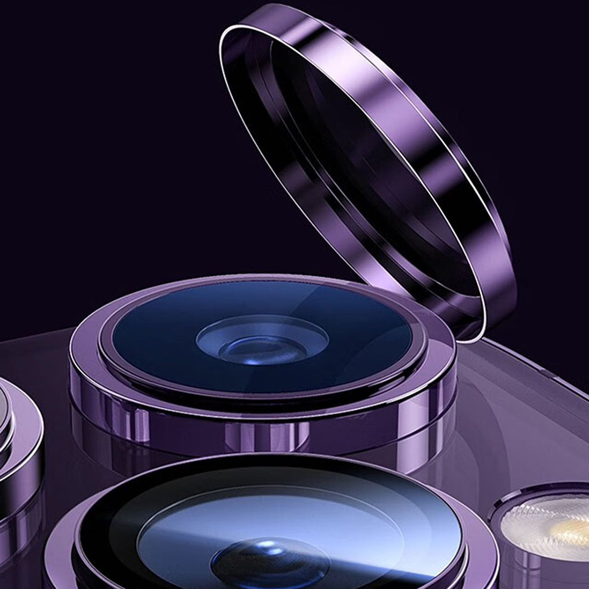 Apple iPhone 14 Plus Go Des CL-10 Kamera Lens Koruyucu Gümüş