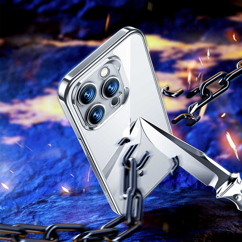 Apple iPhone 14 Plus Kılıf Benks Electroplating TPU Kapak Ekran Koruyucu Hediyeli Siyah