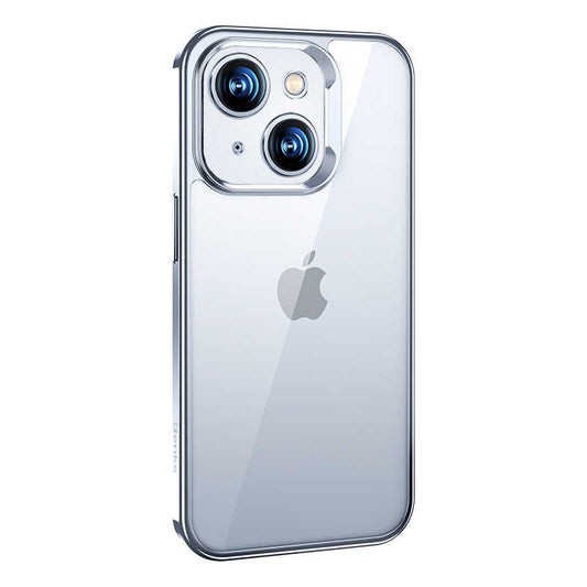 Apple iPhone 14 Plus Kılıf Benks Electroplating TPU Kapak Ekran Koruyucu Hediyeli Gümüş