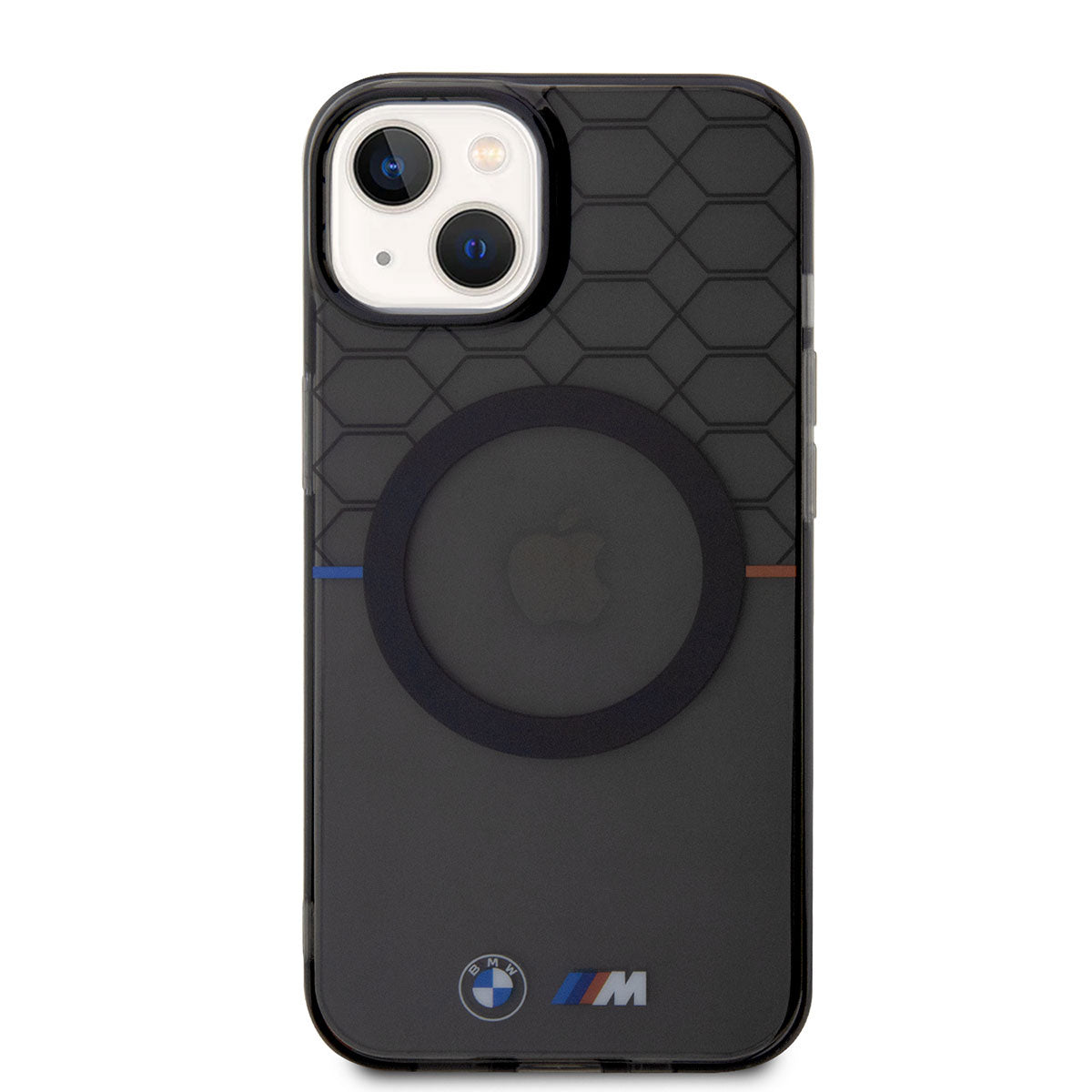 Apple iPhone 14 Plus Kılıf BMW M-safe Şarj Özellikli Transparan M Dizayn Kapak Gri