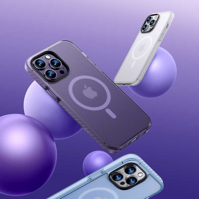 Apple iPhone 14 Plus Kılıf Kenarları Silikon Airbagli Mat Arka Yüzey Benks Icesand Kapak Siyah