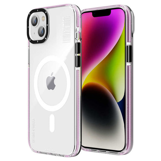 Apple iPhone 14 Plus Kılıf M-safe Şarj Özellikli YoungKit Exquisite Serisi Kapak Mor