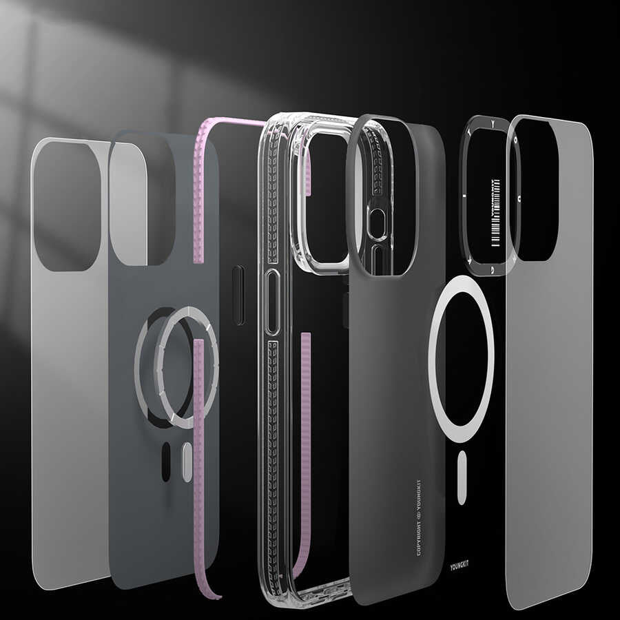 Apple iPhone 14 Plus Kılıf M-safe Şarj Özellikli YoungKit Exquisite Serisi Kapak Mor