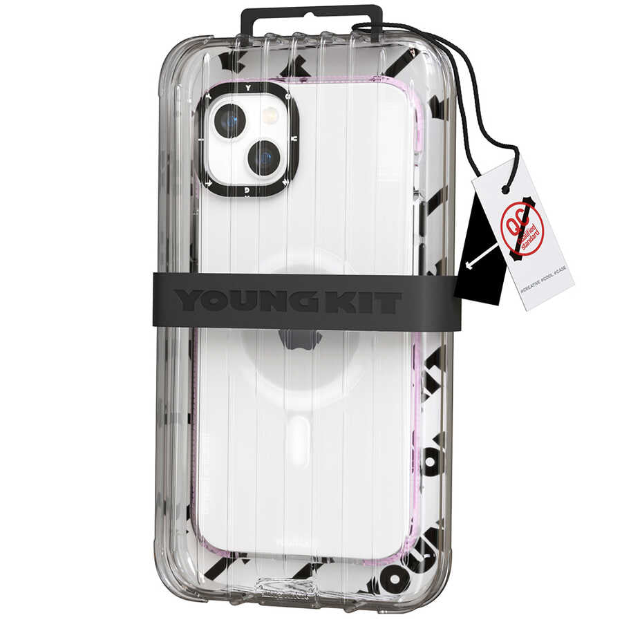 Apple iPhone 14 Plus Kılıf M-safe Şarj Özellikli YoungKit Exquisite Serisi Kapak Mor