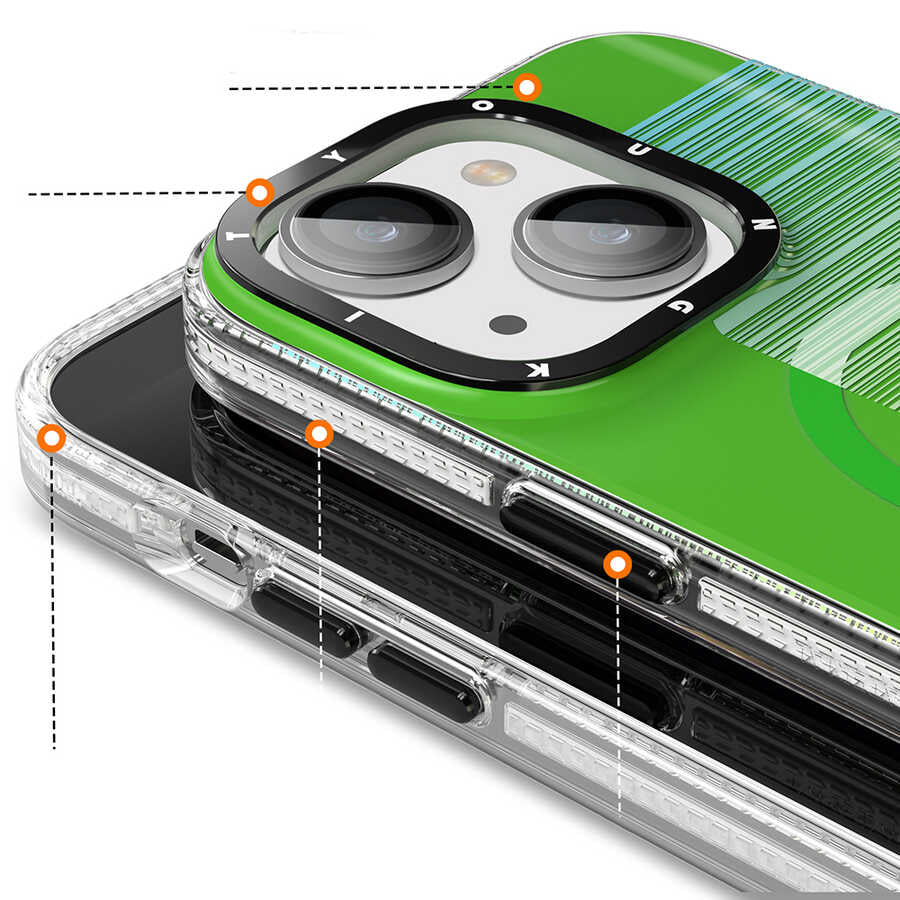 Apple iPhone 14 Plus Kılıf M-safe Şarj Özellikli Youngkit Pure Serisi Kapak Pembe