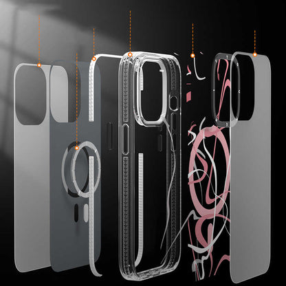 Apple iPhone 14 Plus Kılıf M-safe Şarj Özellikli Youngkit Water-Ink Serisi Kapak Yeşil