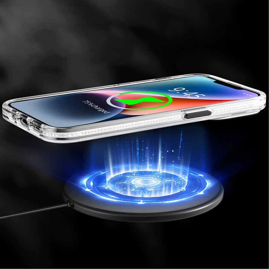 Apple iPhone 14 Plus Kılıf M-safe Şarj Özellikli Youngkit Water-Ink Serisi Kapak Kırmızı