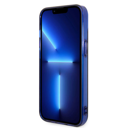 Apple iPhone 14 Plus Kılıf Mercedes Benz Transparan Yıldızlı Dizayn Kapak Mavi