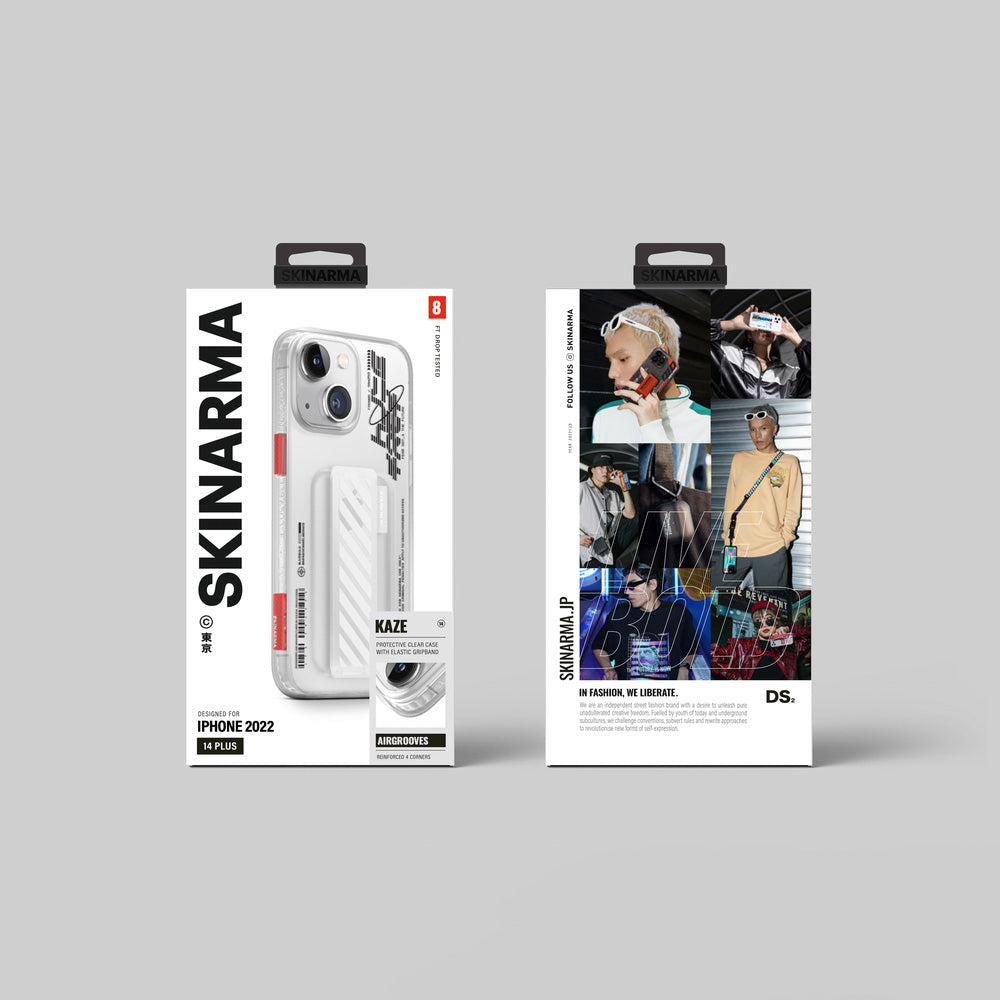 Apple iPhone 14 Plus Kılıf SkinArma Şeffaf Desenli Kaze Kapak Renksiz