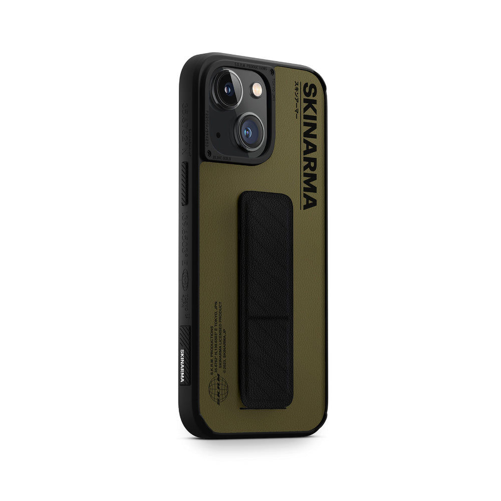 Apple iPhone 14 Plus Kılıf SkinArma Standlı Deri Görünümlü Gyo Kapak Siyah