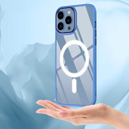 Apple iPhone 14 Plus Kılıf Wireless Şarj Özellikli Zore Krom M-safe Silikon Kapak Koyu Yeşil