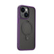 Apple iPhone 14 Plus Kılıf Wiwu ZMM-010 M-safe Şarj Özellikli Parmak İzi Bırakmayan Mat Transparan Standlı Kapak Derin Mor