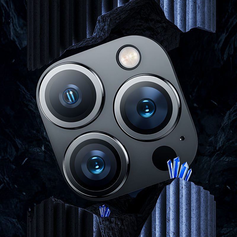 Apple iPhone 14 Pro Benks DR Safir Kamera Lens Koruyucu Gold