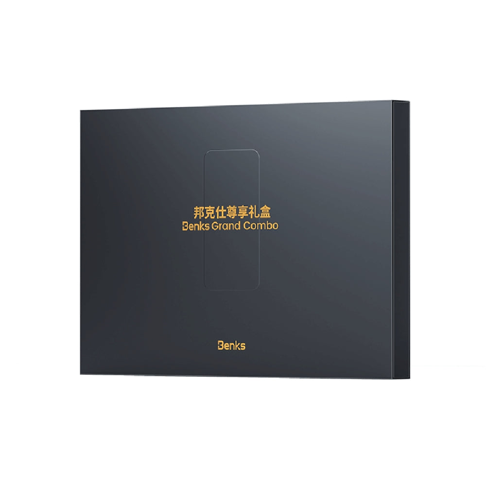 Apple iPhone 14 Pro Benks Grand Combo MFM01 3in1 Aksesuar Seti Kılıf-Ekran Koruyucu-Wireless Şarj Aleti Siyah